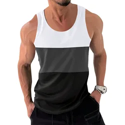 Pure cotton broadband bottom sports tight tank top for men in summer, wide shoulder, fitness sleeveless t-shirt and camisole