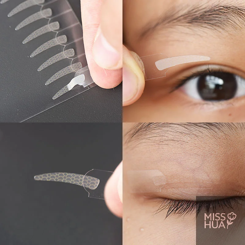 เทปติดตา HUA HUA 3/5/10 แผ่น สติ๊กเกอร์ติดตาแบบใส มองไม่เห็น ติดสองชั้น แบบแปะเอง ติดแน่นเป็นธรรมชาติ อุปกรณ์แต่งตา ไซส์ S M L