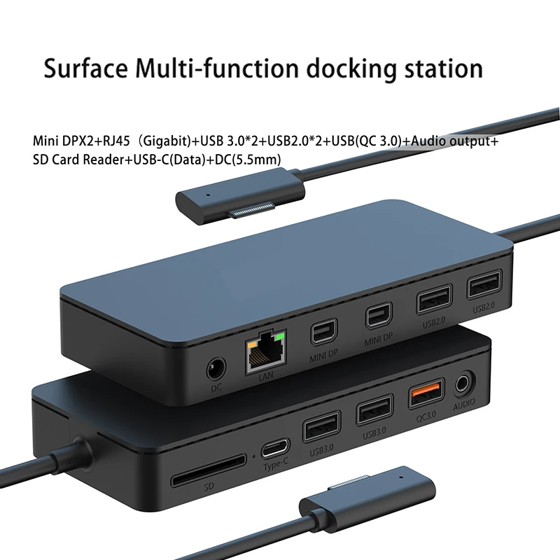 Gigabit Ethernet Type-c converter game usb hub card reading Splitter Multi Adapter 12in1 Surface Multi-function docking station