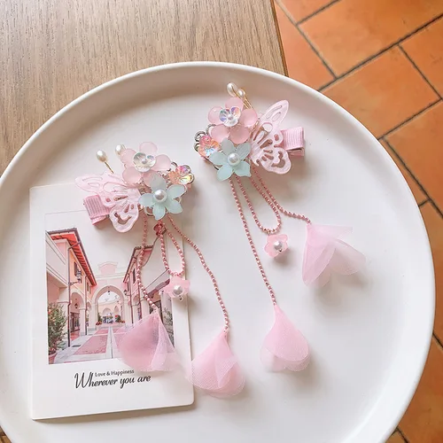 Imagen 2 del producto Tocado Hanfu para niña y mujer, pasador con pasador, pasador, pasadores, accesorios para el cabello, 1 par