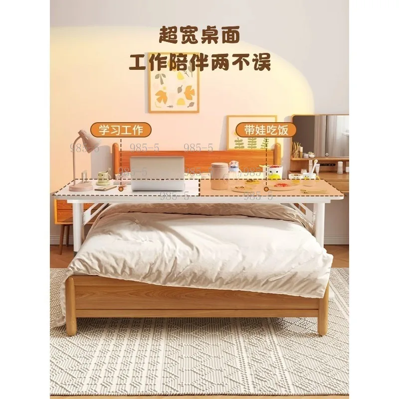 Movable Lifting Workbench，Household Multifunctional Bed Side Simple Desk Table