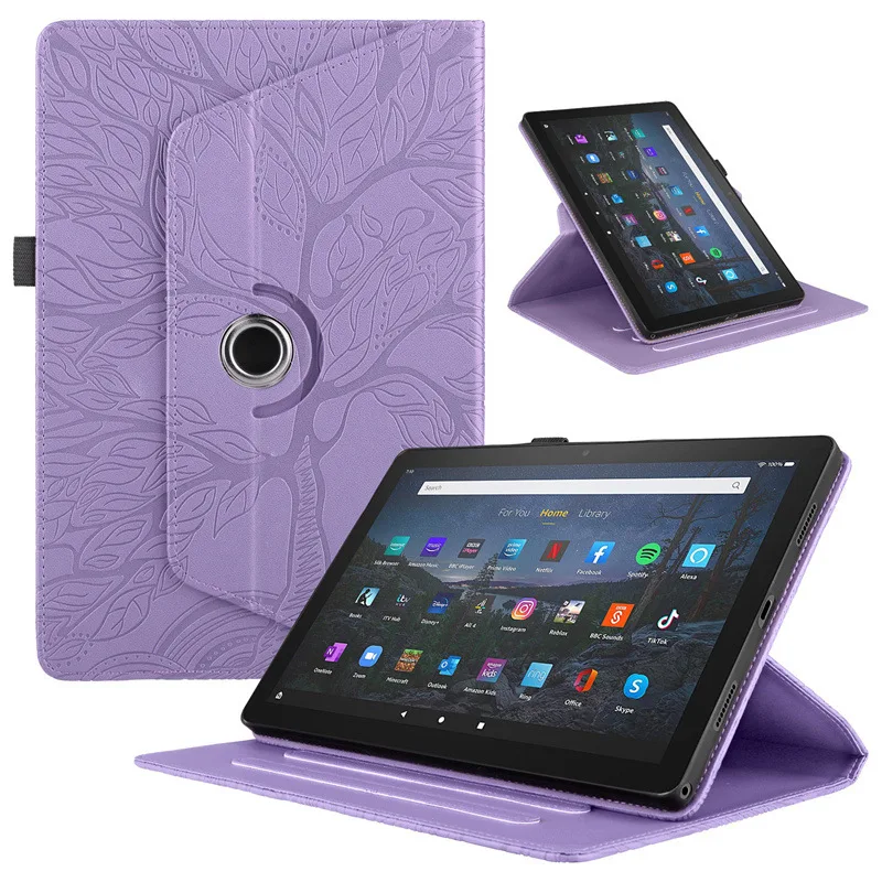 

Подходит для Amazon Fire HD10 2021, горизонтальная и вертикальная опора, вращающийся плоский чехол HD8/plus 2020.