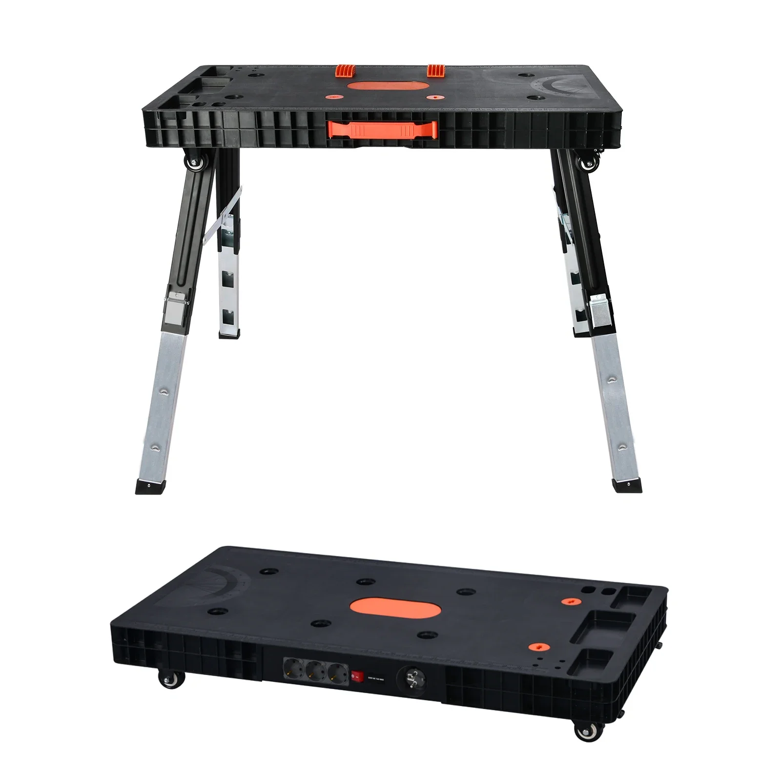 Vertak portable multipurpose carpenter foldable work bench rolling woodworking workbench for home