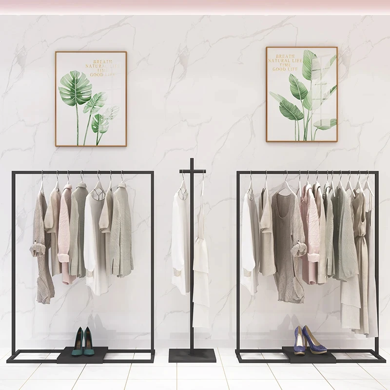 custom.Metal Clothing Rack Display Rail Stand Cheap Clothes Shop Shelving Retail Rack Garment Shop