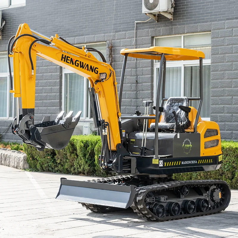 Mini Digger 2 Ton Mini Excavator 2T Crawler Hydraulic Excavators Diesel Engine Digger Machine Agicultural Tools HW-18S Custom
