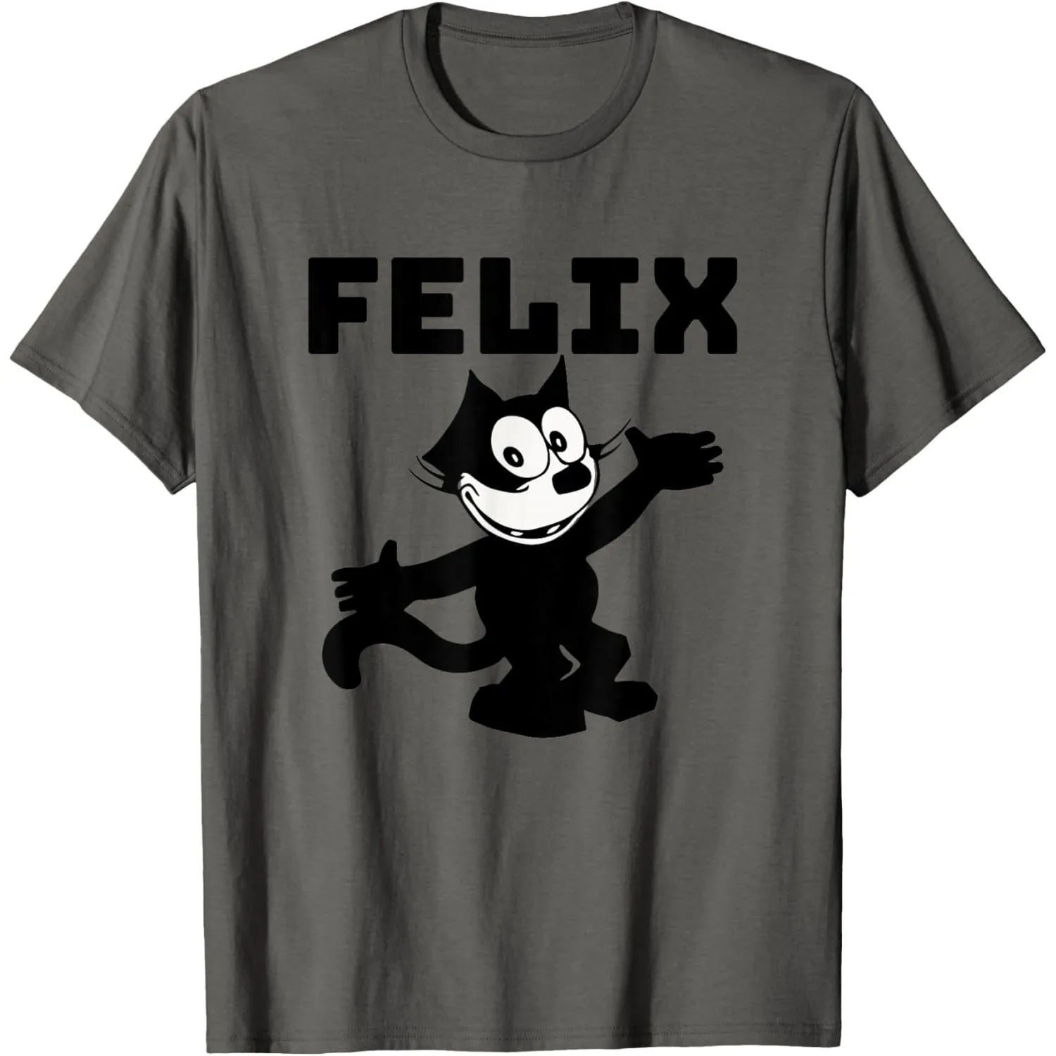 Felix The Cat Graphic Tee Men's Cotton Crew Neck Short Sleeve T-Shirt Vintage Cartoon Trip Wear