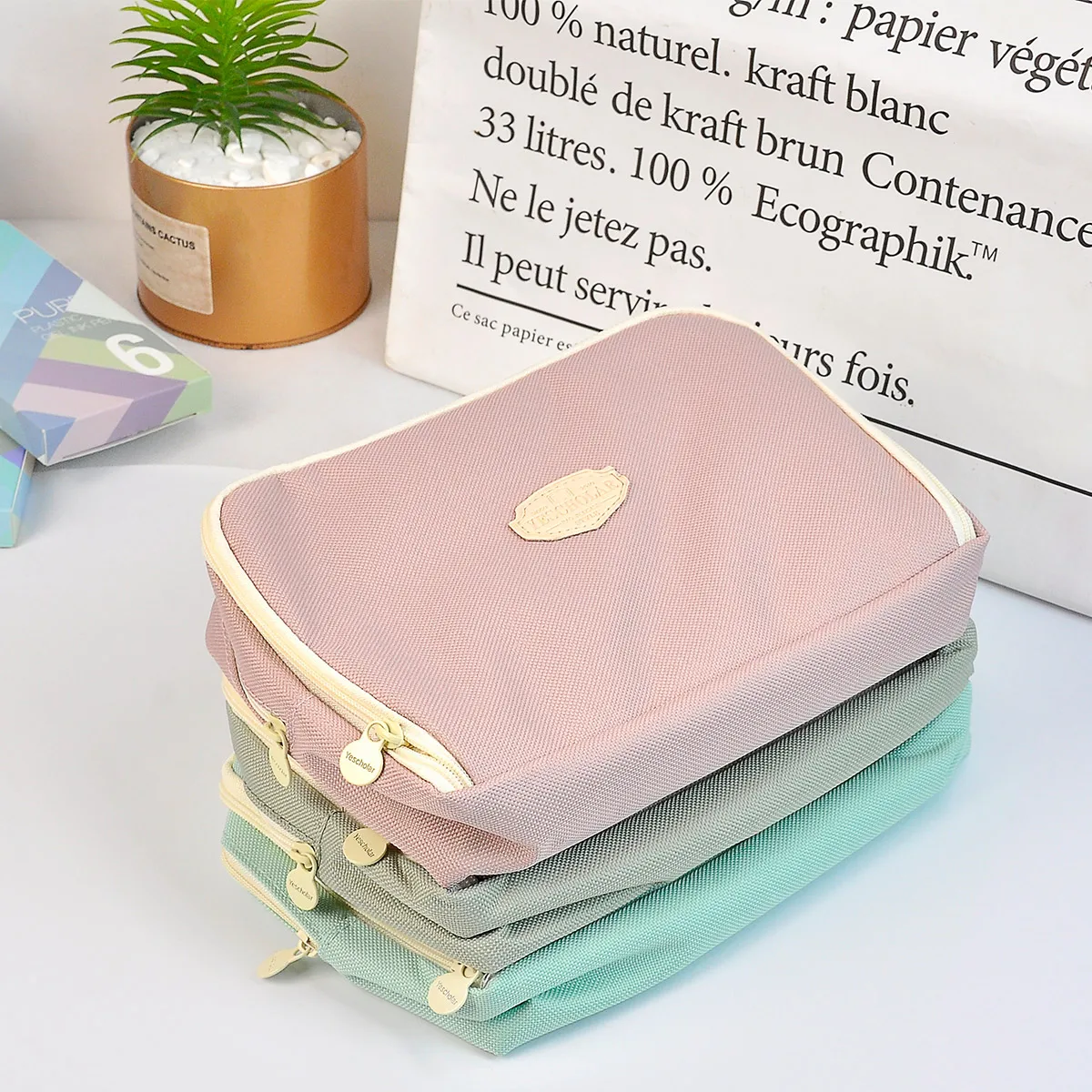 New Portable Pencil Case New Pencil Bag Large Capacity Pencil Case Stationery Kawaii Pencil Case Back To School Season image 3