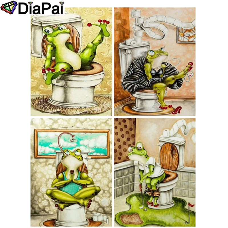 

DIAPAI Diamond Painting 5D DIY 100% Full Square/Round Drill "Cartoon frog" 3D Embroidery Cross Stitch Home Decor