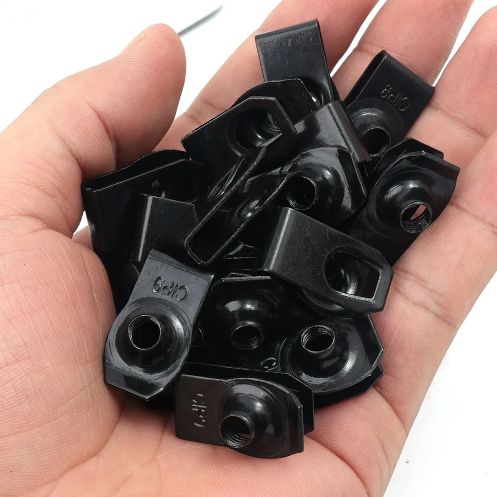 Karosserie-Schrauben U-Typ Mutternclips M6 Automobil-Stoßstangen-Kotflügel-Nieten Motorabdeckung Unterboden-Spritzschutz-Schrauben-Clips – Detail 7