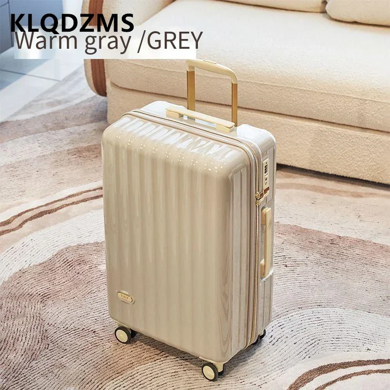 KLQDZMS USB Charging Luggage 28"30 Inch Large Capacity Trolley Case 20 "Boarding Case 24"26 "ABS+PC with Wheels Suitcase