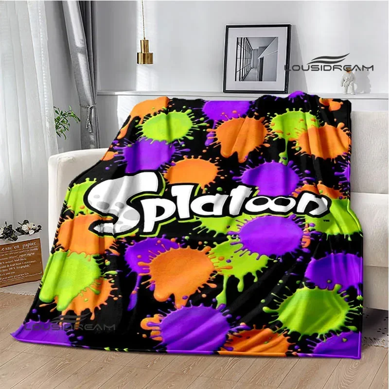 3D Cartoon game Splatoon Printed blanket Flannel Warm blankets Soft and comfortable blanket bed linings cubre cama Birthday Gift