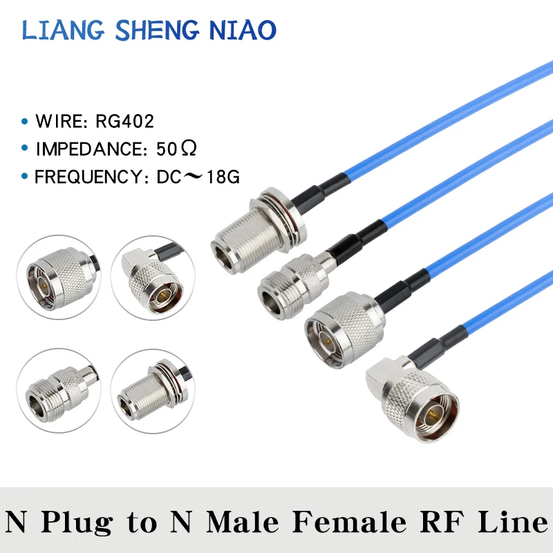 

1 PCS RG402 Double Shielded Cable L16 N Male Plug To L16 N Male Plug Connector RF Coaxial Pigtail Jumper Adapter Straight New