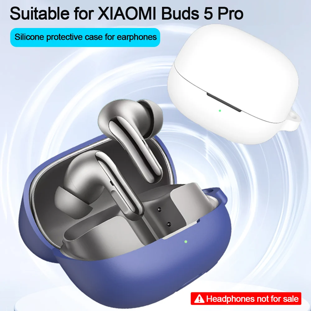

Чехол для наушников с карабином, силиконовый пыленепроницаемый защитный чехол для наушников, многоцветный чехол для наушников с защитой от падения для Buds 5 Pro