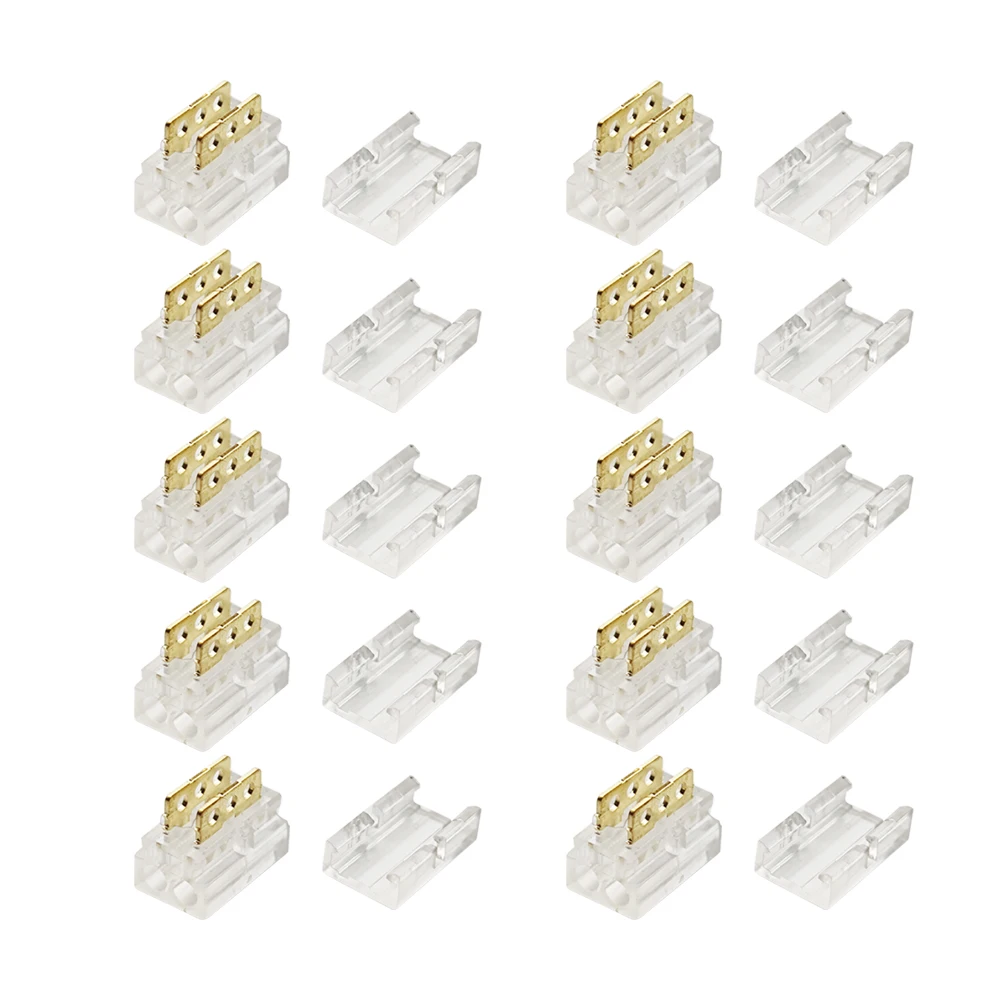 Wire Connectors Quick Connect Terminal Block - 2-Pin Electrical Splice Crimp Set, Wire to Wire Junction Terminals Kit