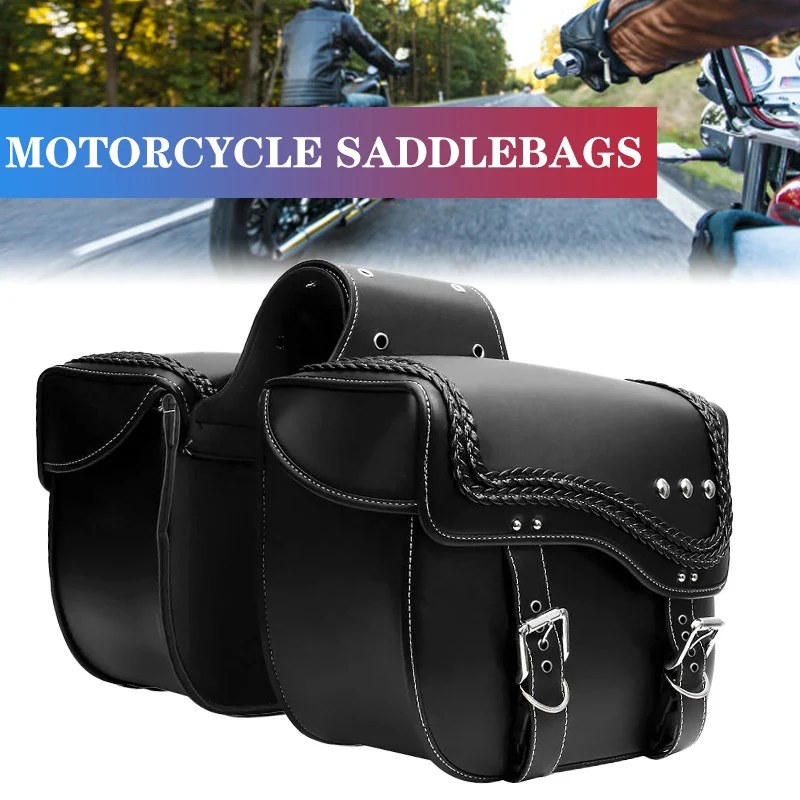 

Motorcycle Side Bag Modification Kit Saddle Bag Double Braided Belt Edge Popular For Harley Cruiser Crown Prince