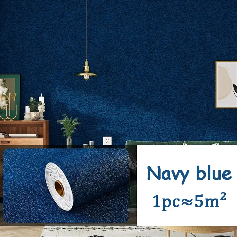 10m 3D Dikker zelfklevend behang linnen vlakte Diatomeeën Modder muurstickers kleur decor renovatie anti-collision Home Decor
