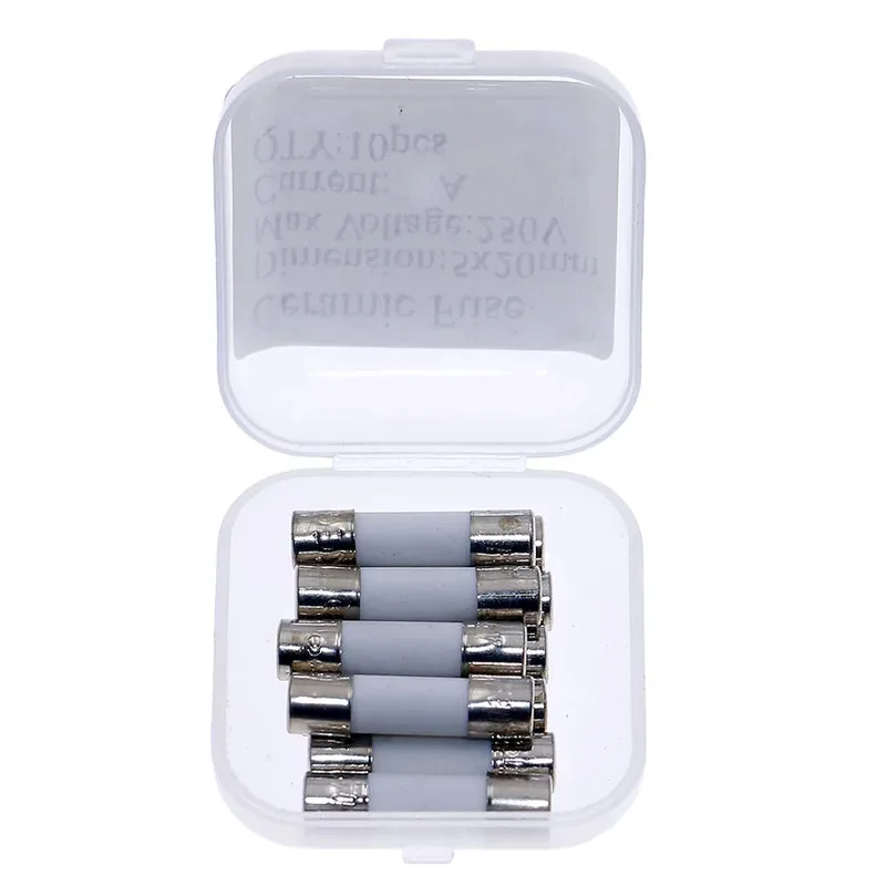 10pcs/lot 5 x 20mm Fast Blow Ceramic Fuse 250V 0.1A 0.25A 0.5A 1A 2A 2.5A 3A 3.15A 4A 5A 6A 6.3A 8A 10A 15A 16A 20A 30A