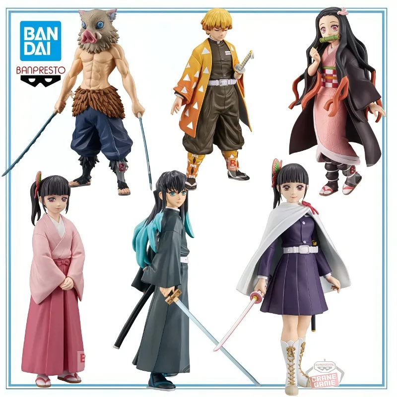 

BANDAI в наличии Genuine Banpresto Аниме Demon Slayer Agatsuma Zenitsu Cylinder Muichiro Kamado Nezuko Kanroji Mitsuri Подарки Игрушки