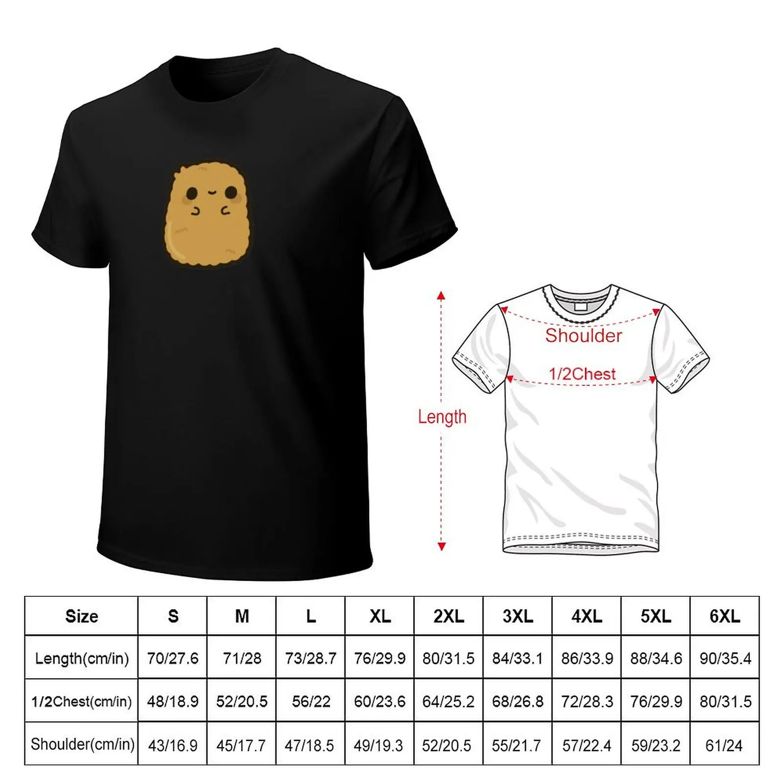 Cute chicken nugget T-Shirt man t shirts for men casual T-Shirt