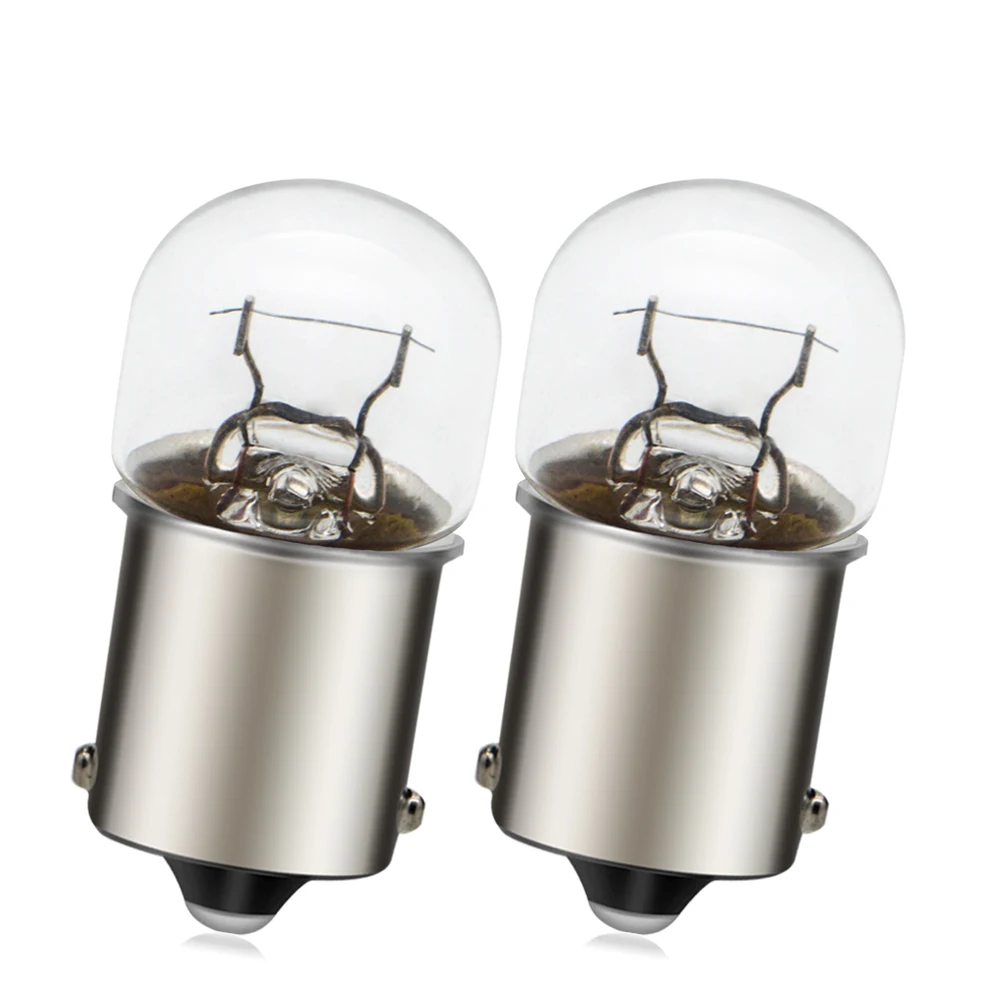 R5W 1156 BA15S P21W Halogen Bulb 12V 24V 5W 10W Fit Auto Tail Brake Parking Reverse Light 300Lm Super Bright Warm White 4Pcs