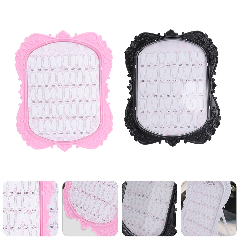 

2pcs Nail Display Board Plastic ABS Lightweight Compact Salon Use Clear Easy to Place Remove Fake