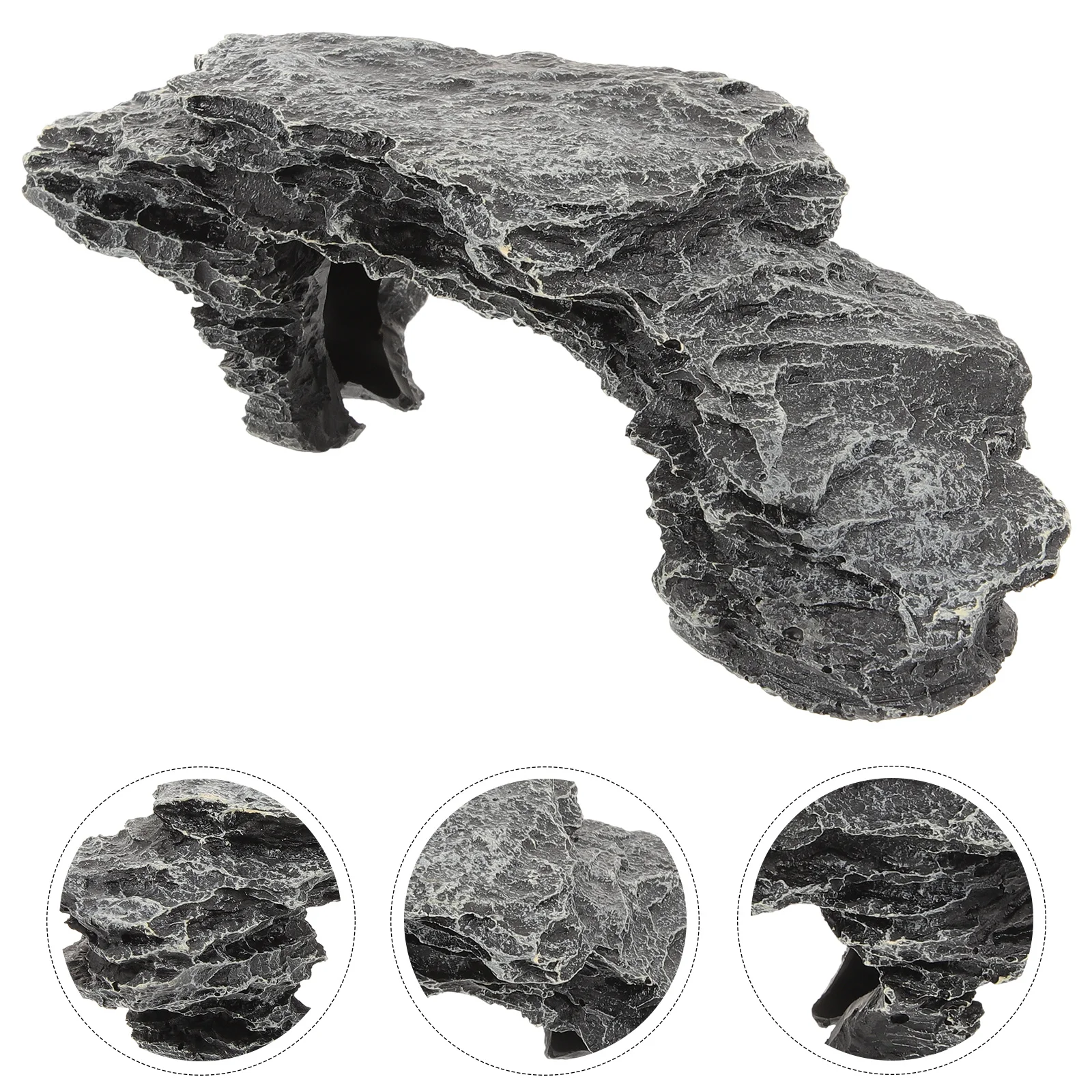 

Realistic Resin Aquarium Rockery Decor for Fish Tank Natural Landscape Mountain with Hollow Structure Fish