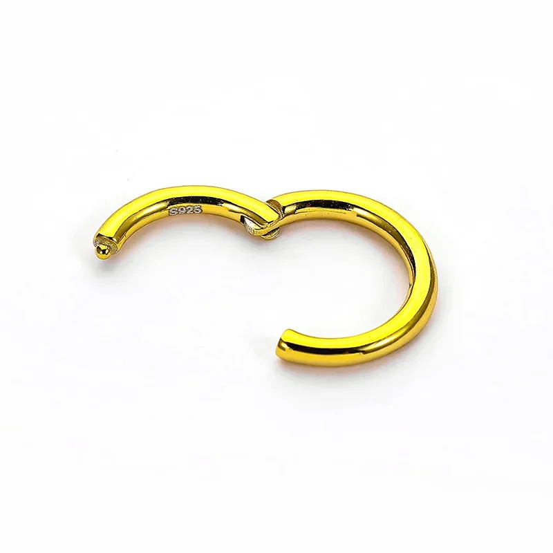 1PC 925 Sterling Silver  Piercing Rings for Cartilage Helix Rook Tragus Ear Lobe 16G Braided Arrow Nose Clicker 6mm/8mm