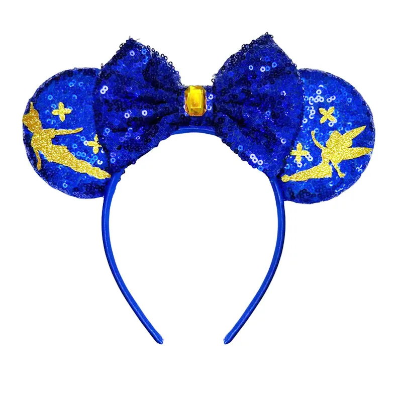 2023 Mickey Mouse Ears Headband Festival Party Sequins Bow Hairband Women Girls Kids Party Hair Accessories Gift