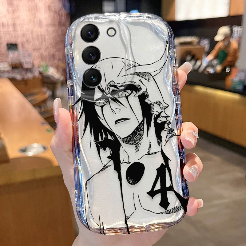 Anime Bleach Wave Case for Samsung Galaxy S24 S23 S22 S21 Ultra Plus S20 FE A73 A72 A71 A55 A54 5G A53 A52 A51 4G A50S A50 Cover