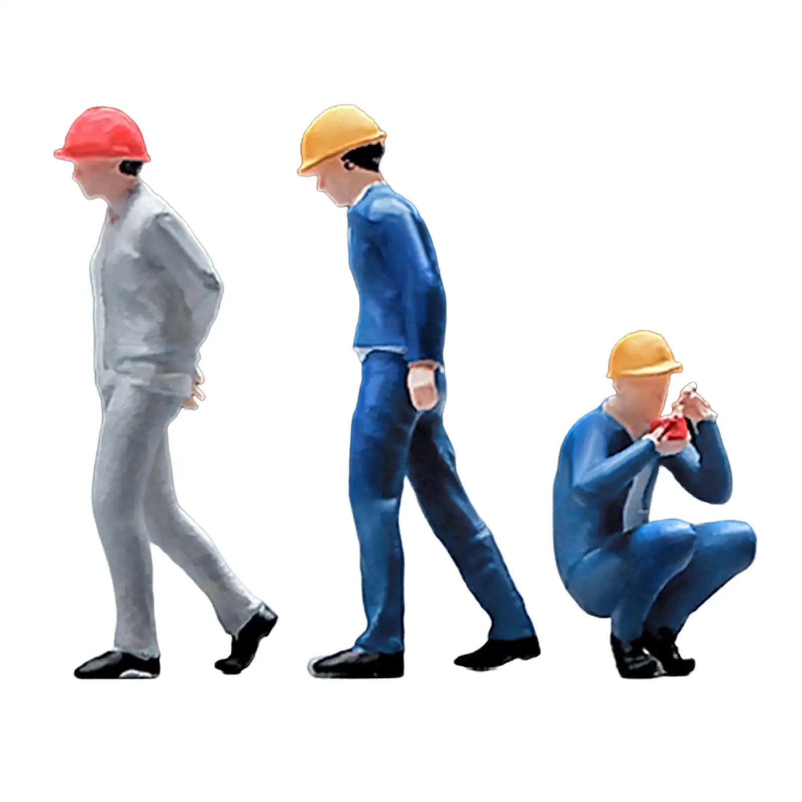 

1/64 Scale Worker Model Painted People for Miniature Scenes Sand Table Layout