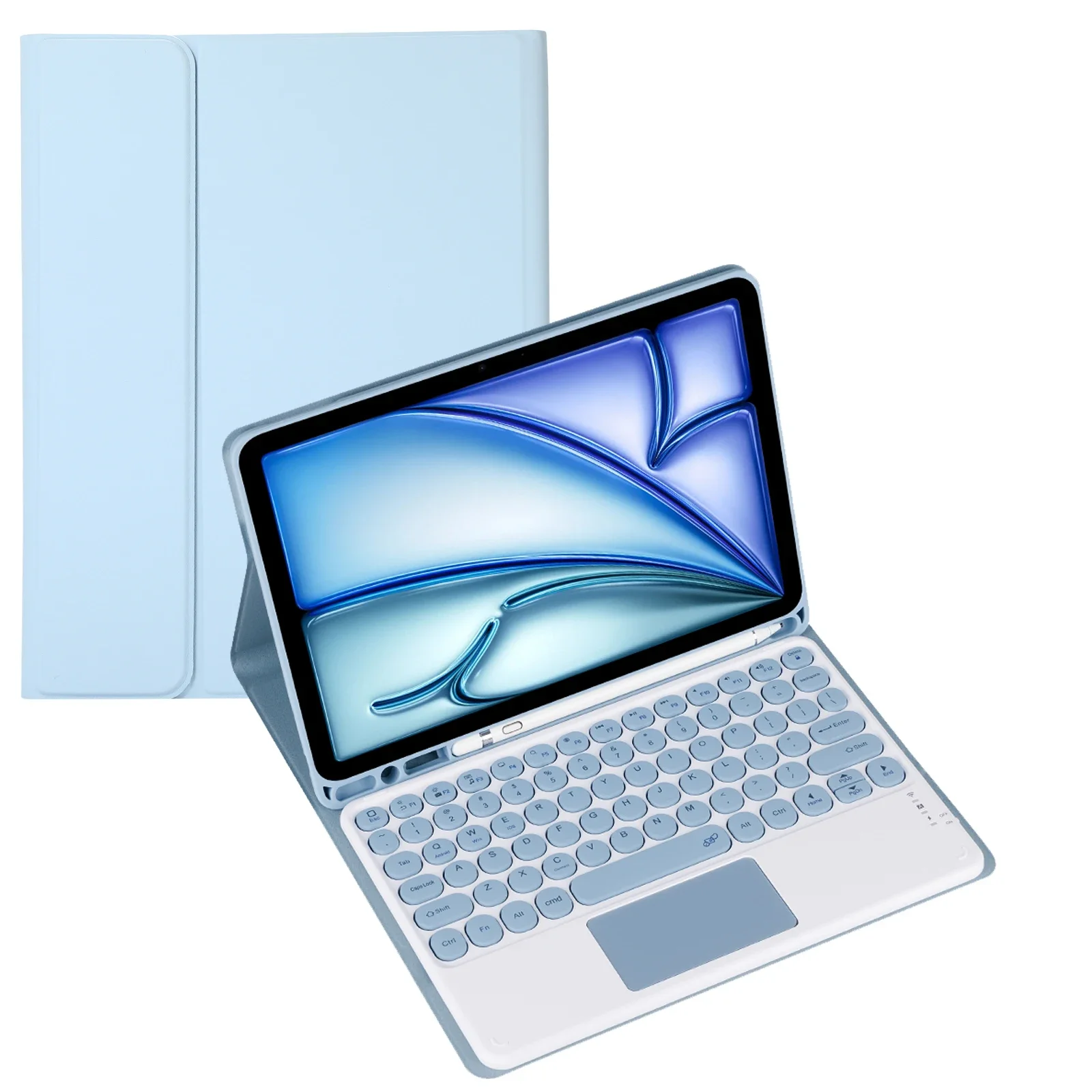 

Multi-Language Bluetooth Round Keycap Keyboard Case with Mouse for Samsung Galaxy Tab A7 10.4inch SM-T500/T505/T507 Tablet Cover