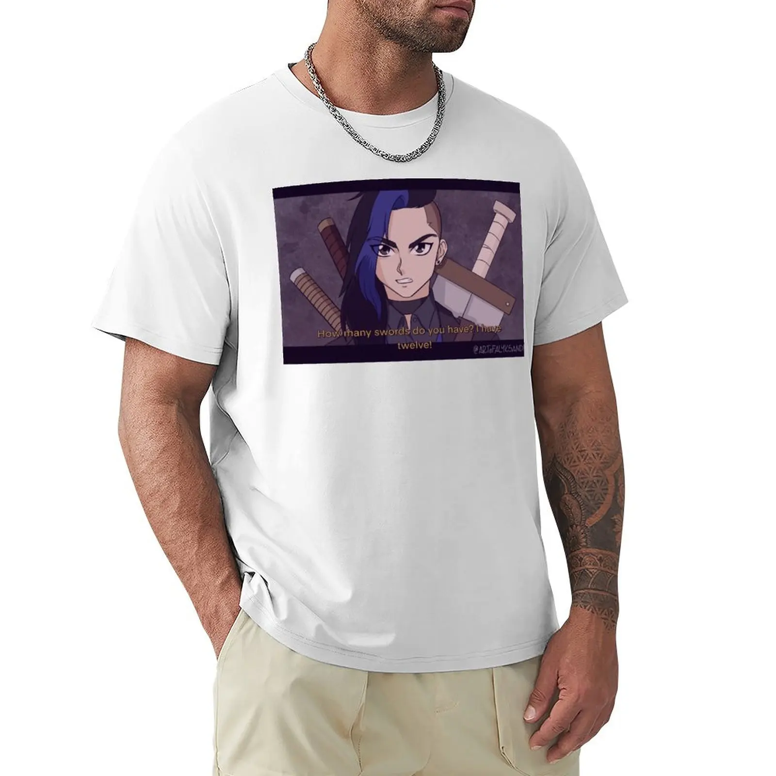 Cody Anime Screenshot T-Shirt anime clothes new edition funnys blanks oversized t shirt men