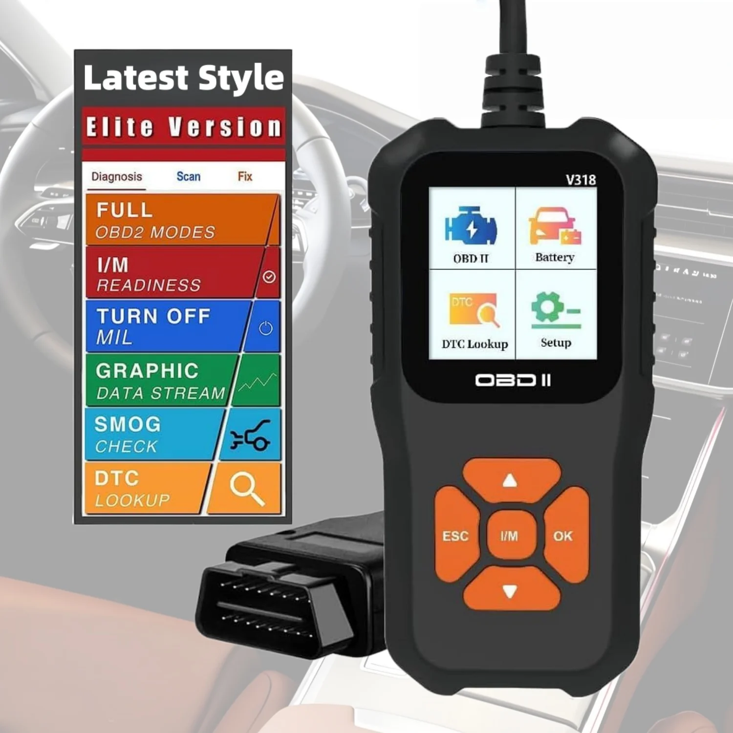 

Автомобильный сканер OBD2, считыватель кодов неисправностей EOBD, диагностический сканер двигателя, сканер OBD-II, диагностический инструмент CAN