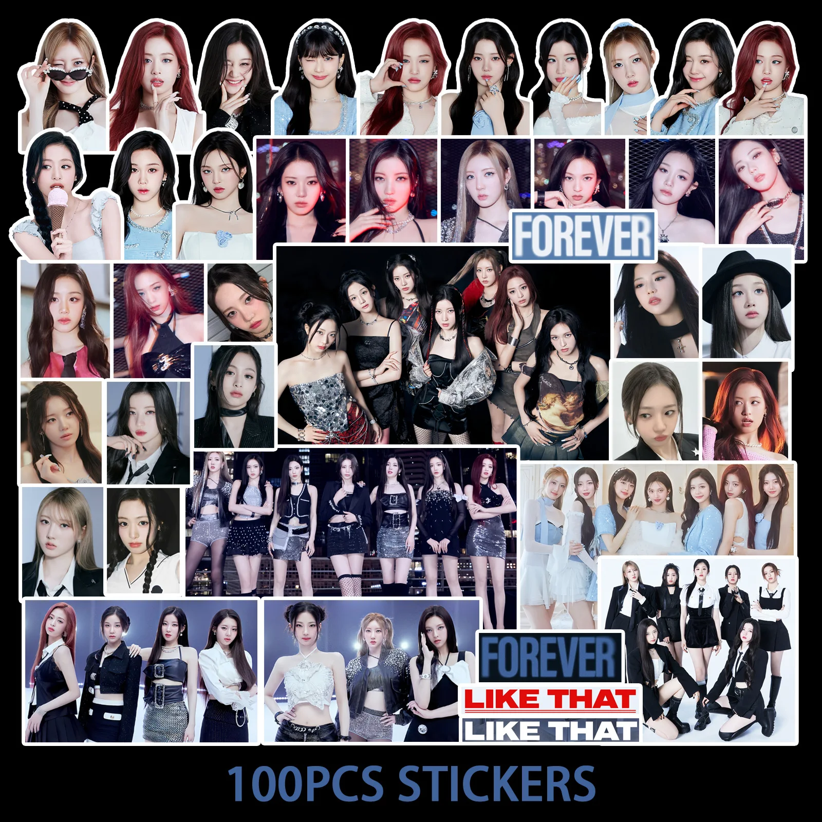 100Pcs/Set BABYMONSTER Idol New Album FOREVER HD Printd Waterproof Sticker Decoration Notebook Sticker HARAM AHYEON Fans Gifts