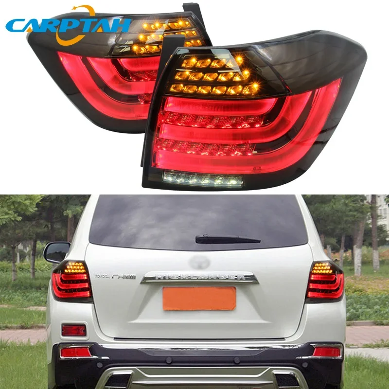 Car LED Taillight Tail Lights For Toyota Highlander U40 Restyling 2012-2014 Rear Lamp DRL + Turn Signal + Reverse + Brake LED