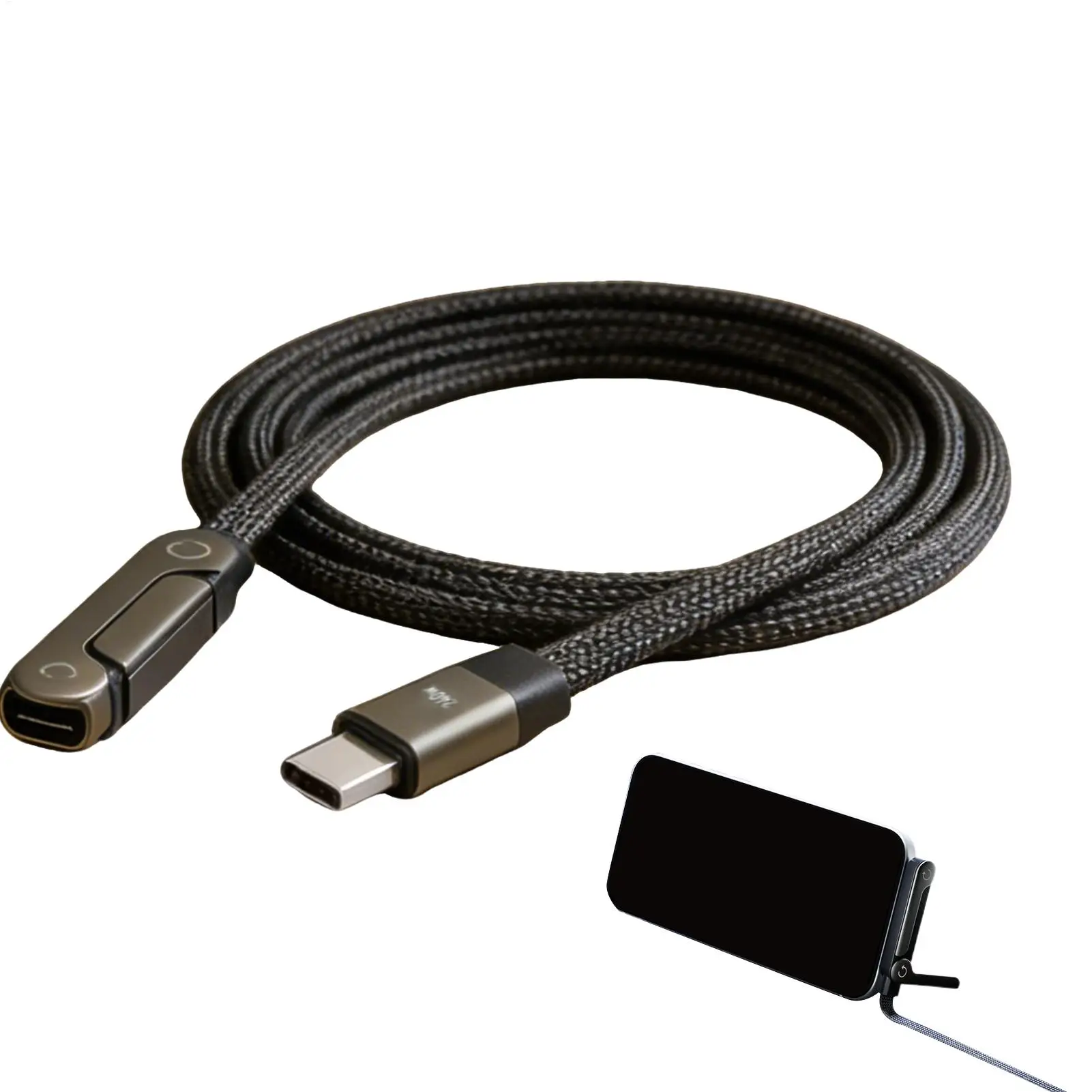 Fast Charger Cord Phone Charger Cable 4.9FT Wire Right Angle Stand For Data Transfer Car Computer Game Video Home Travel