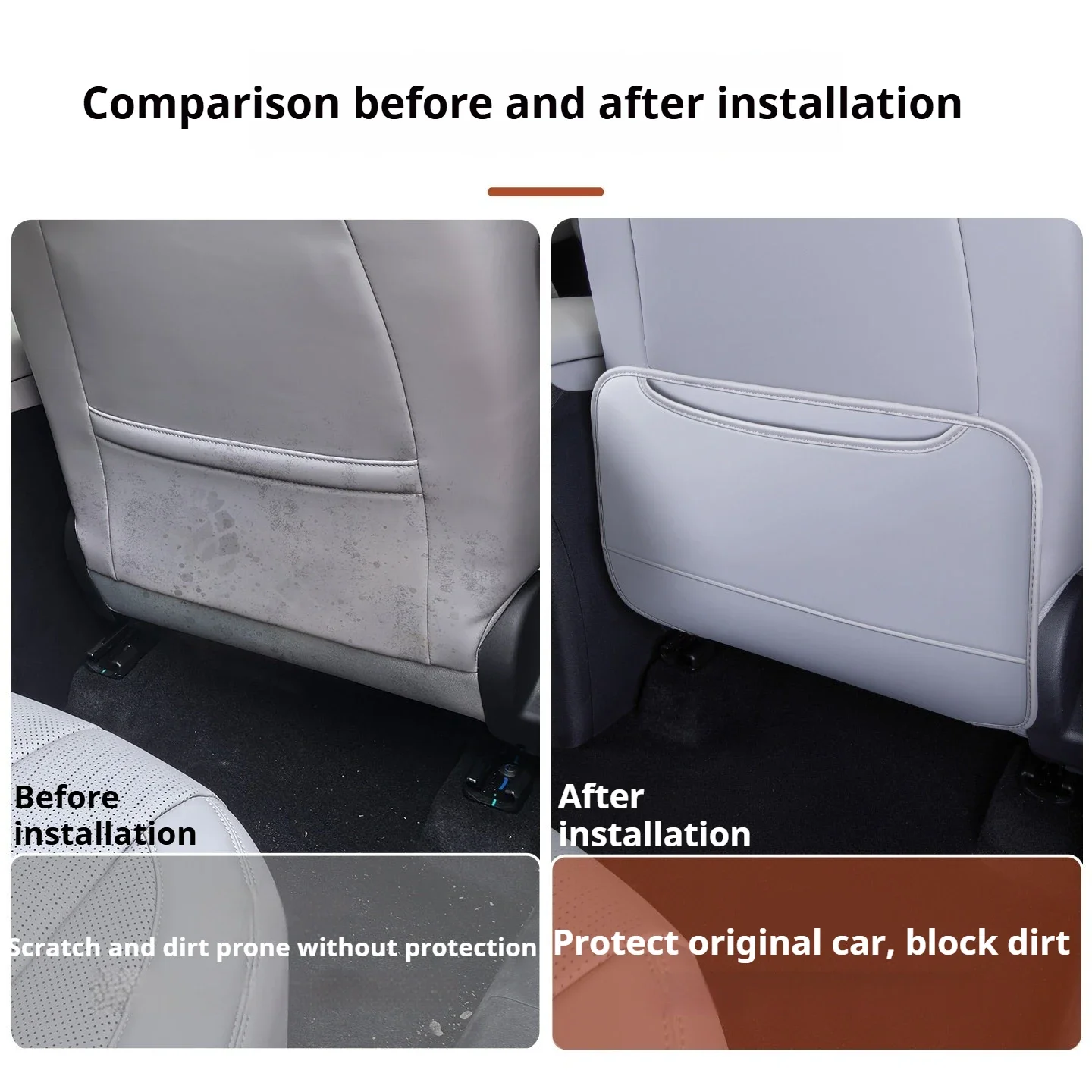 Seat Anti-kick Pad For BYD Sea Lion 06 EV DMi Car Half Pack Rear Seat Scratch Resistant Backrest Pad Garnish Interior Accessory