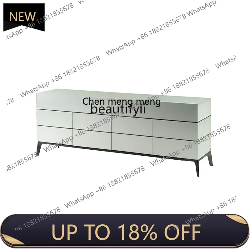 

P178 Bedroom Chest of Drawers TV Cabinet Modern Household Multi-Functional Italian Light Luxury Locker Solid Wood