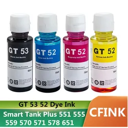 GT52 GT53 Refill Dye Ink For HP GT 52 53 Deskjet GT5810 GT5820 5810 5820 For HP 110 115 310 315 Inkjet Printer