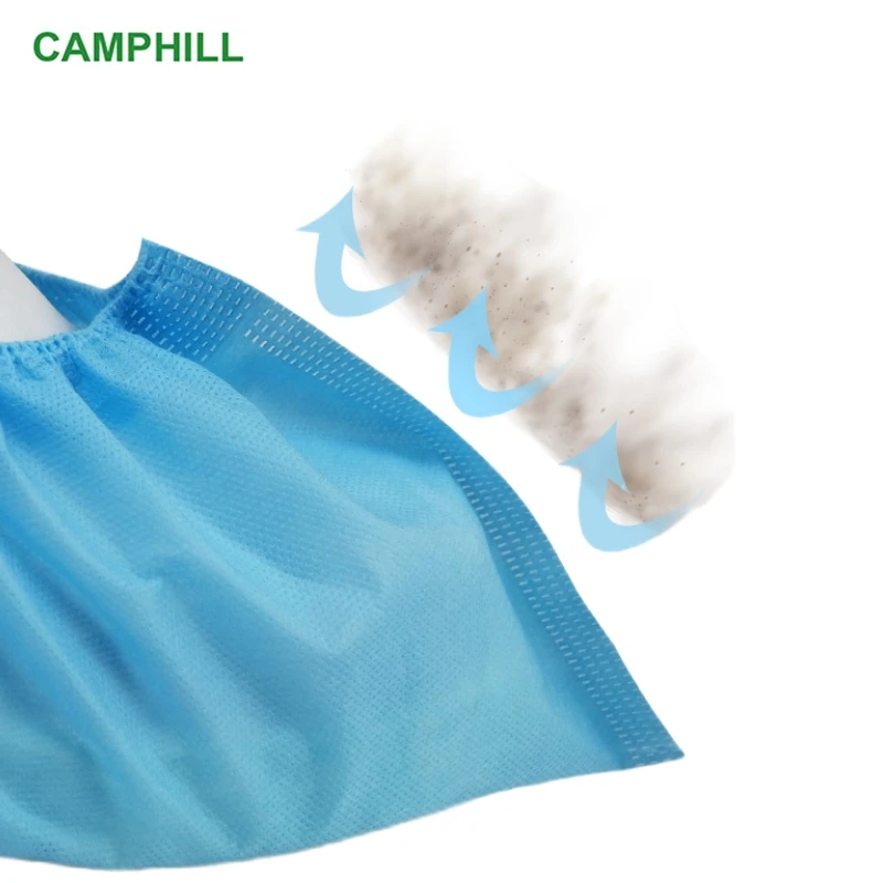 Disposable non-woven shoes cover Dust-free workshops electronic factories Dustproof anti slip Household blue shoes cover