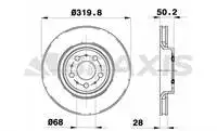 AE0291 for front brake disc mirror hawali S60 0010 S80 00 10 V70 01 10 c70 02 10 s