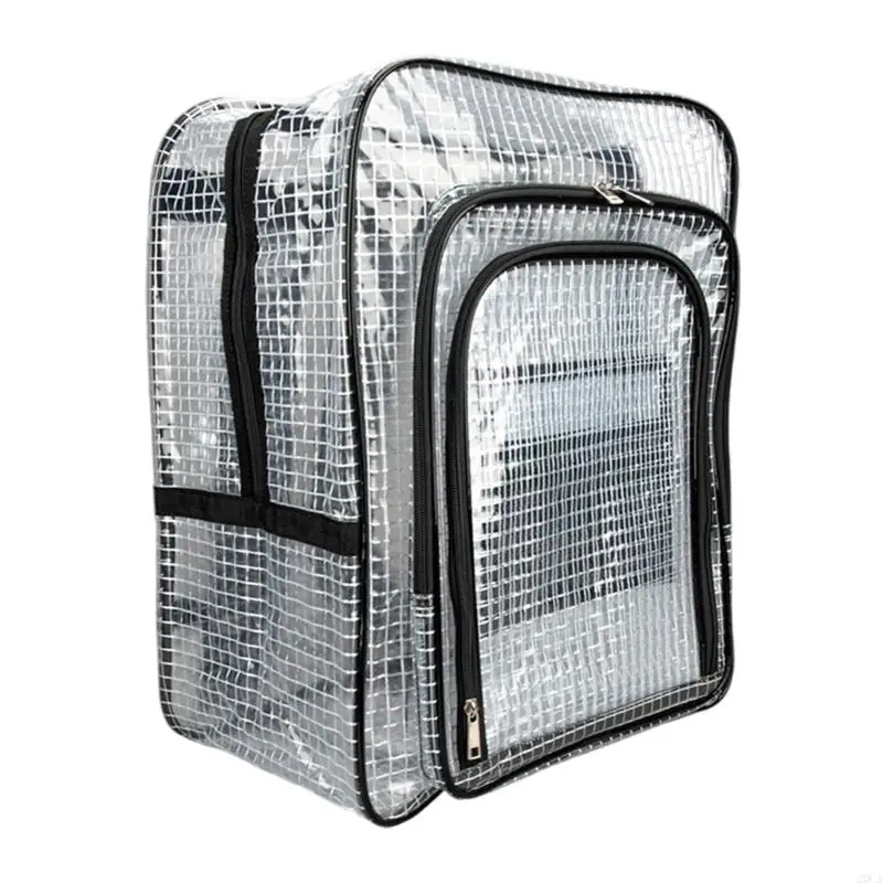 

Antistatic Clear PVC Backpacks Cleanroom Engineers Tool Bag Daypack Spacious Interior for Work and Travel 20CA