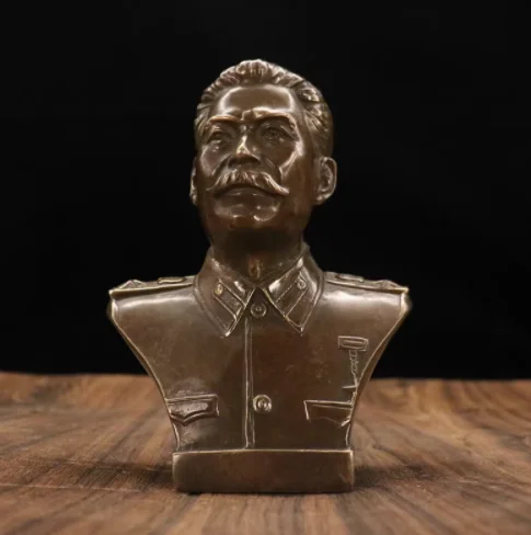

[Crafts] Soviet union Great leader Stalin Bust Bronze Statue model home decoration room table ornaments Bar office decoration