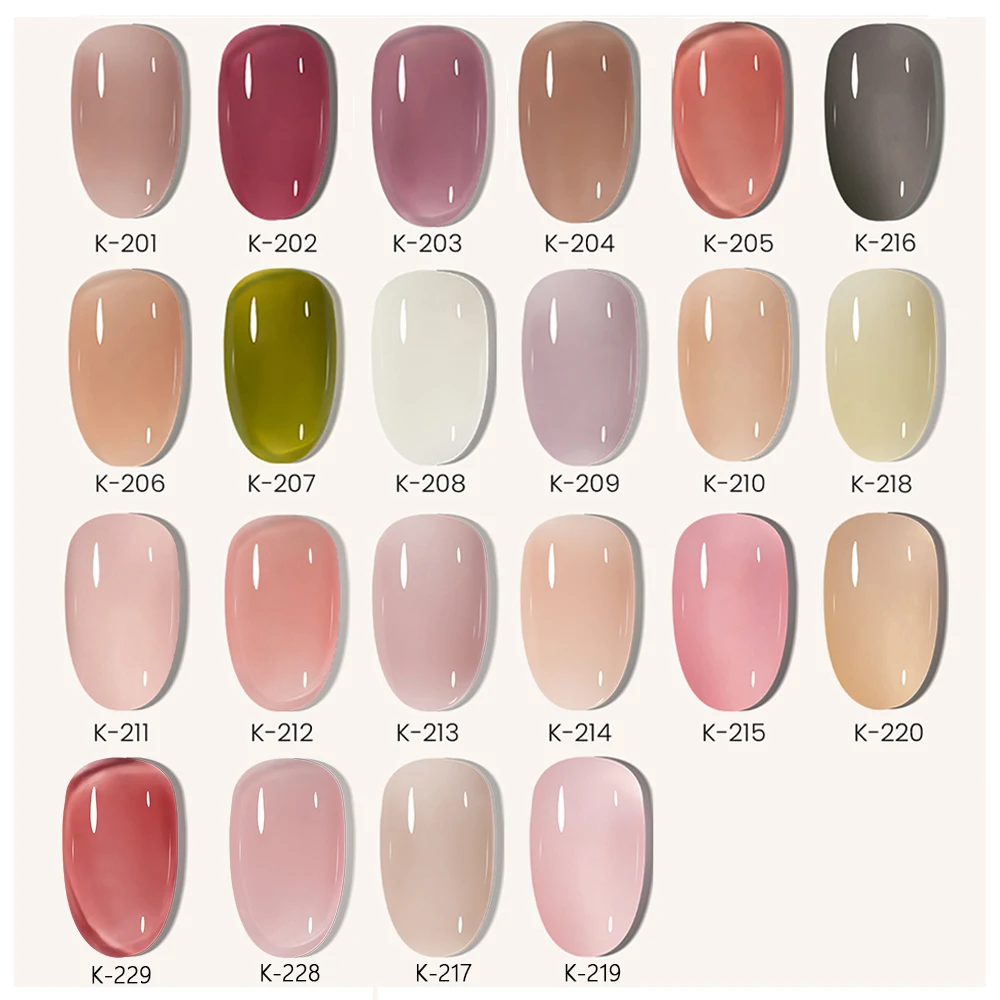 MAYCHAO 12ml Jelly Gel Nail Polish Semi Permanent Top Coat Soak Off UV LED Gel Art Nail Varnish Manicure Long Lasting Nail Gel