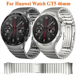 Luxury Stainless Steel Band for Huawei Watch GT5 46mm 22mm No Gaps Strap Correa Quick Release Quick Fit Men's Style Bracelet