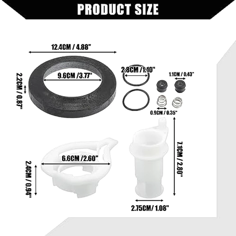 طقم صمامات مياه 42049 متين مقاوم للتسرب لمراحيض Style II RV سهل التركيب وسهل الاستخدام