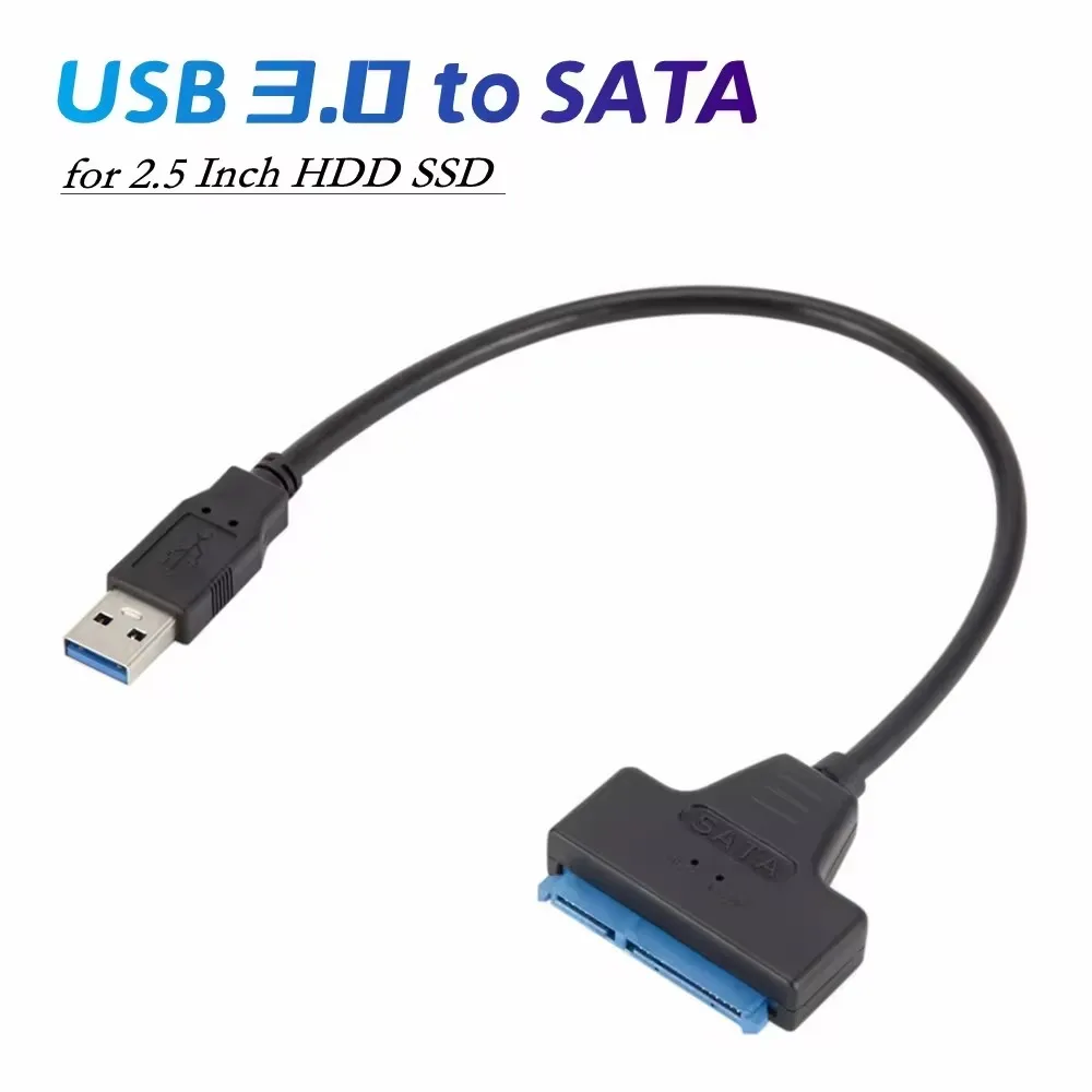 كابل SATA إلى USB 3.0 / 2.0 يصل إلى 6 جيجابت في الثانية لمحرك الأقراص الصلبة الخارجي SSD مقاس 2.5 بوصة محول SATA 3 22 Pin USB 3.0 إلى سلك Sata III