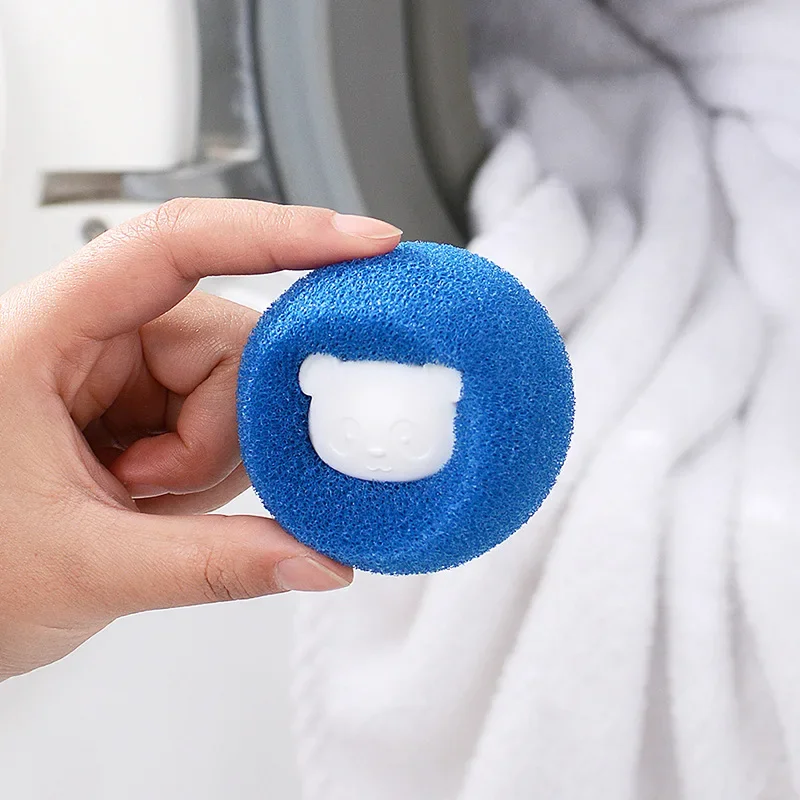 JUSTINLAU Laundry Ball Anti-tangle Clothes Cleaning Sponge Balls Anti-tangle Removes Cat Dog Pets Hairs Reusable Cleaning Tools