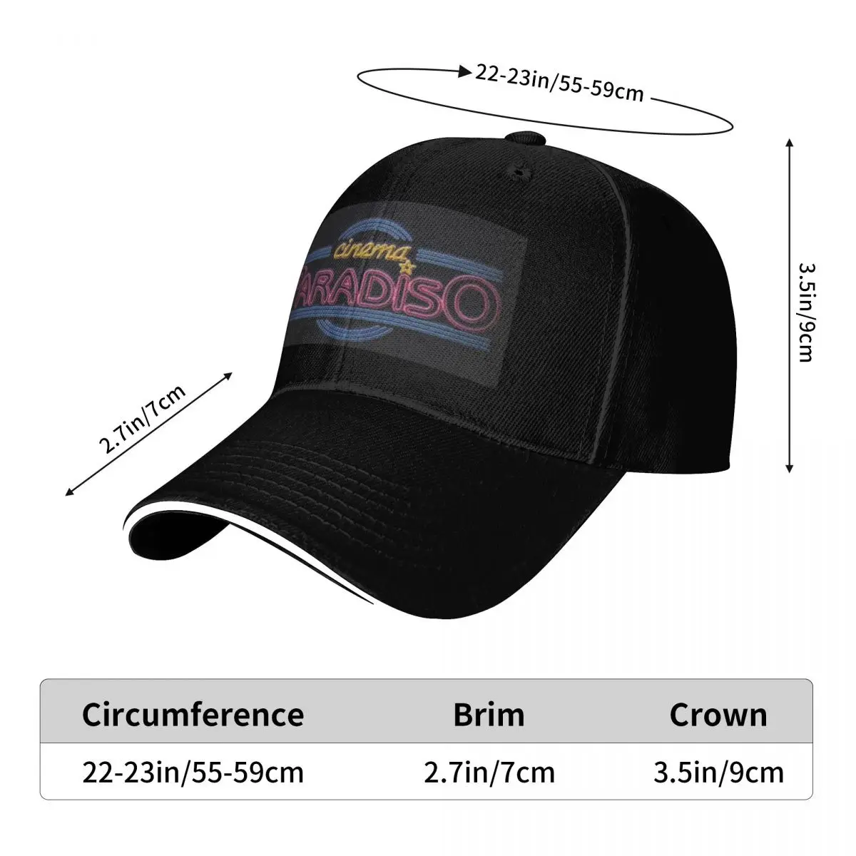 Cinema Paradiso by Giuseppe Tornatore Movie Poster Baseball Cap Horse Hat Snapback Cap designer cap Trucker For Man Women's