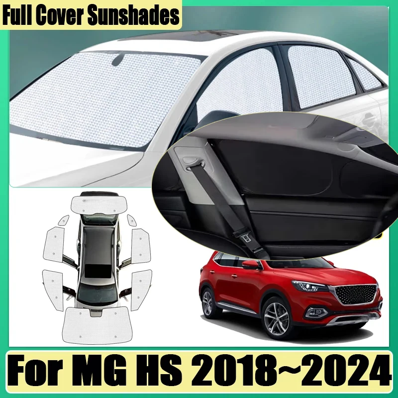 Privacy Blocks For MG HS 2018 2019 2020 2021 2022~2024 Car Surround Visor Full Coverage Sunshade Anti-UV Auto Visors Accessories